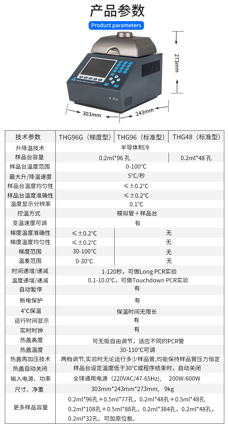 PCR基因擴(kuò)增儀詳情參數(shù)